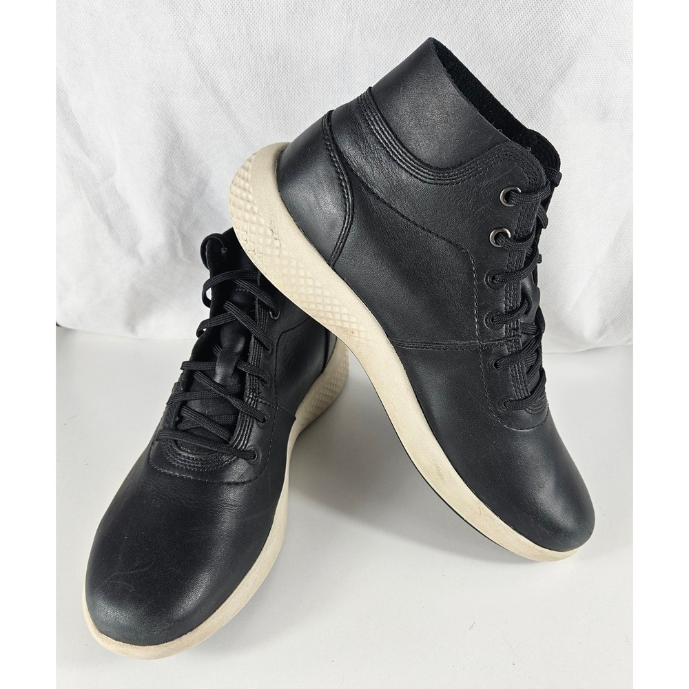 Timberland Aerocore Black Leather Chukka High Top Boots Mens 7.5 Sneakers